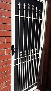 Aluminium frame security door in South Melbourne