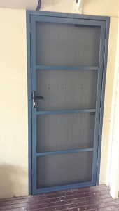 Steel security door with stainless steel mesh in clayton